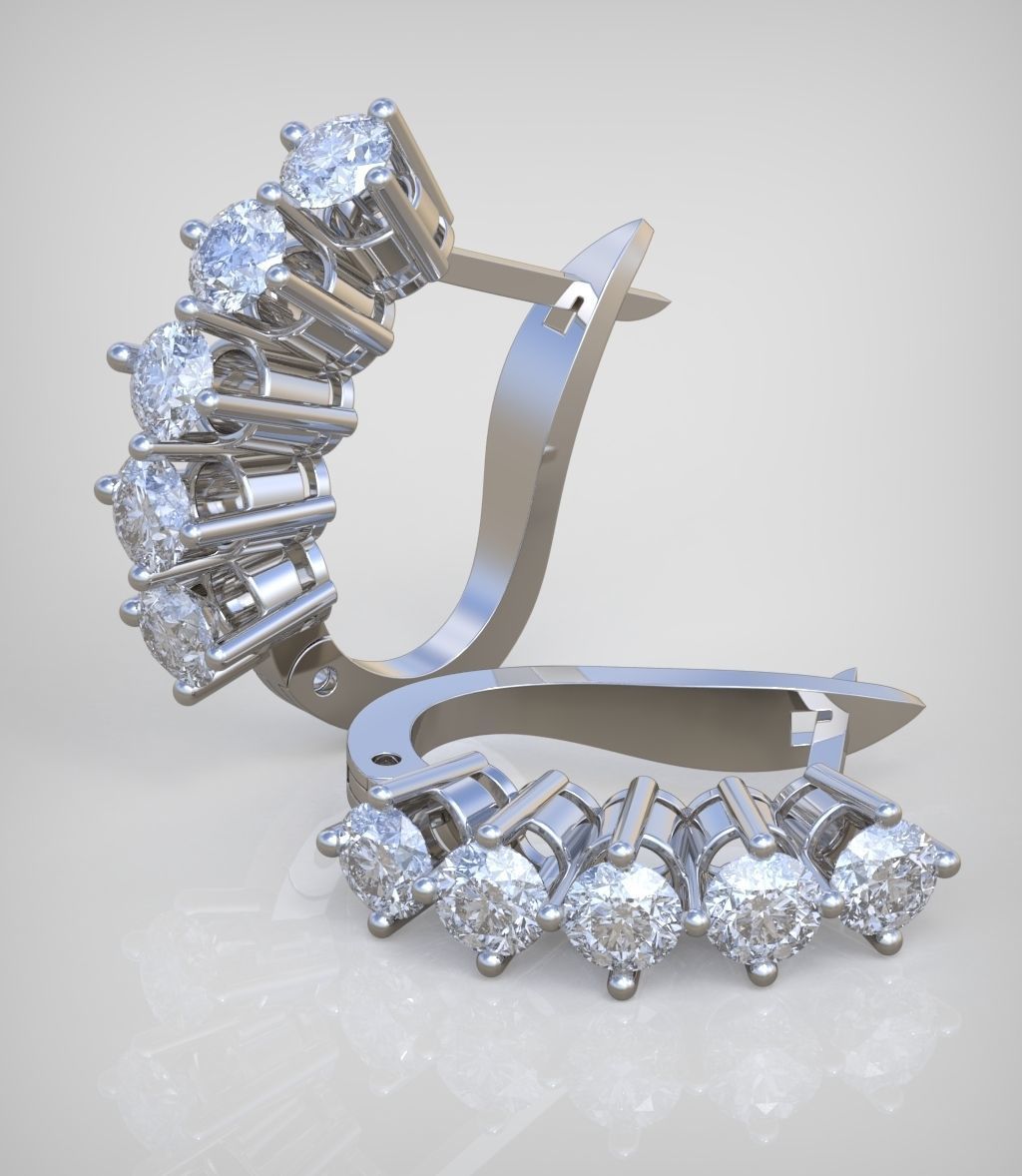 Earring model 0269 3D printable model10 3D print model_2