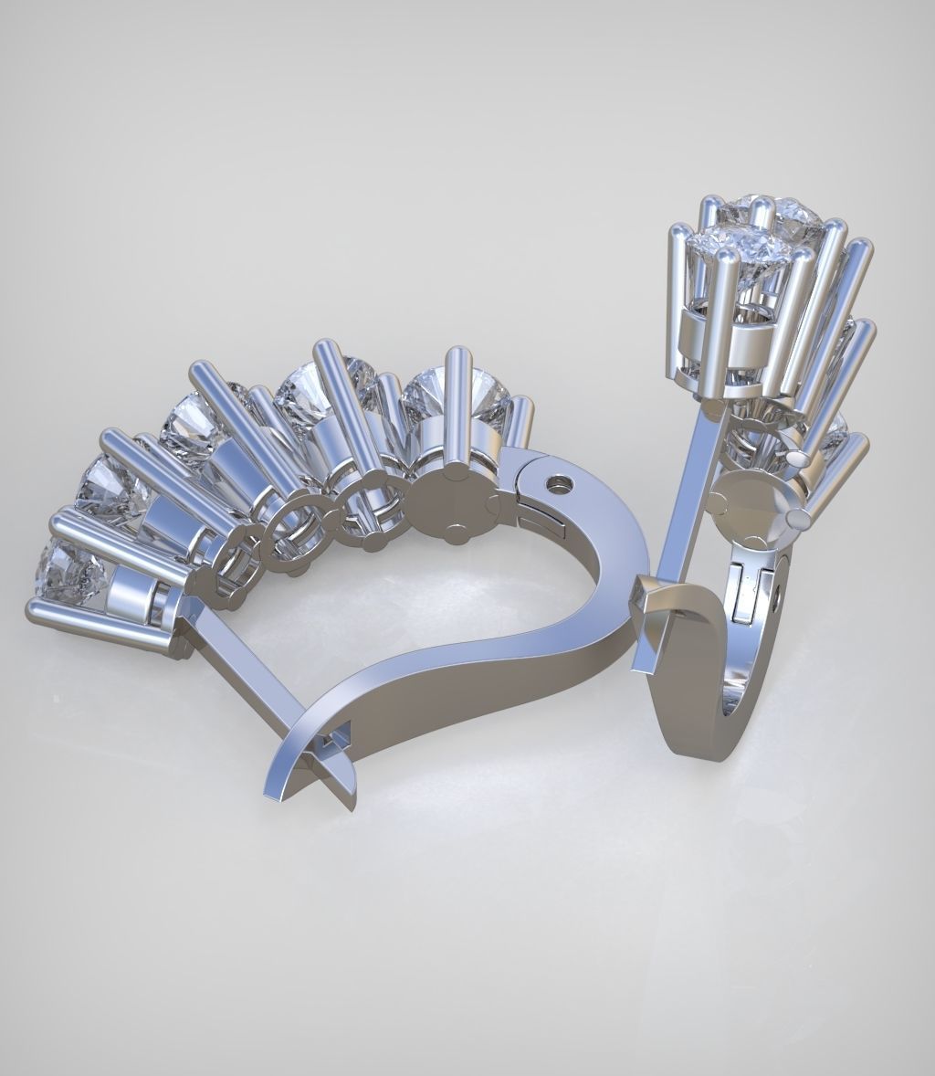 Earring model 0269 3D printable model10 3D print model_9