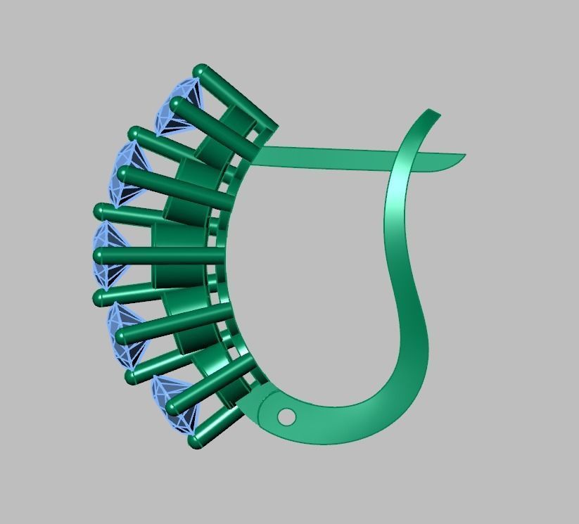 Earring model 0269 3D printable model10 3D print model_11