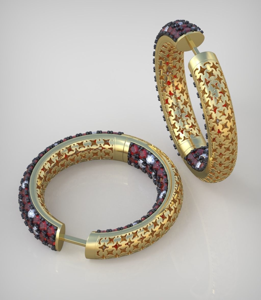 Earring model 0270 3D printable model15 3D print model_8