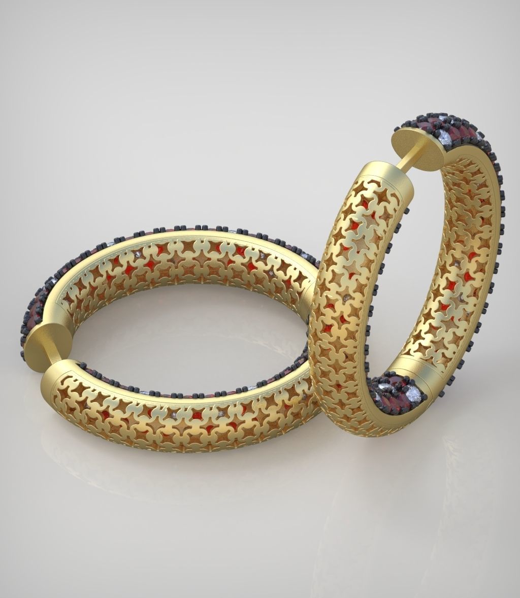 Earring model 0270 3D printable model15 3D print model_11