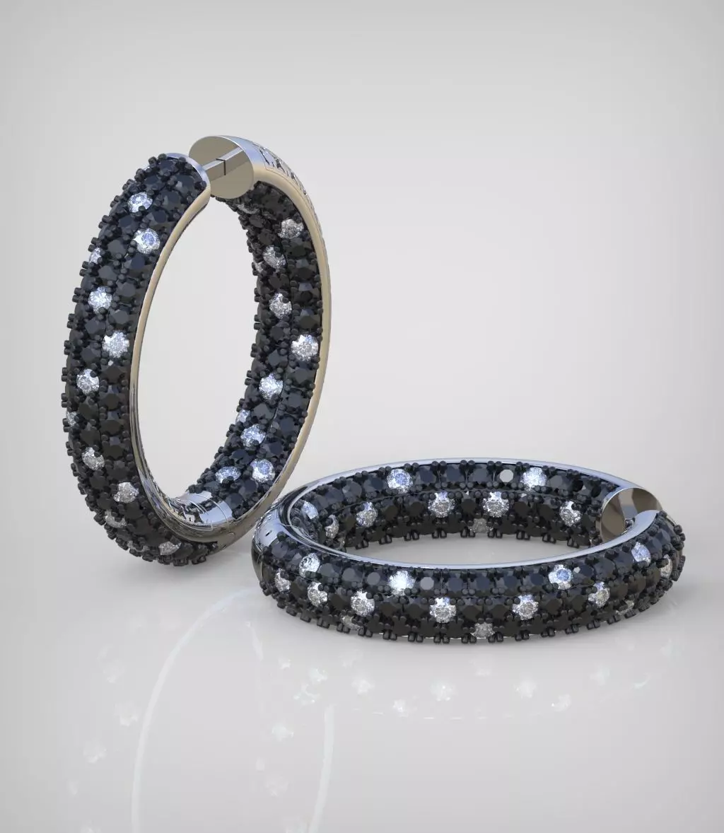 Earring model 0270 3D printable model15 3D print model_0