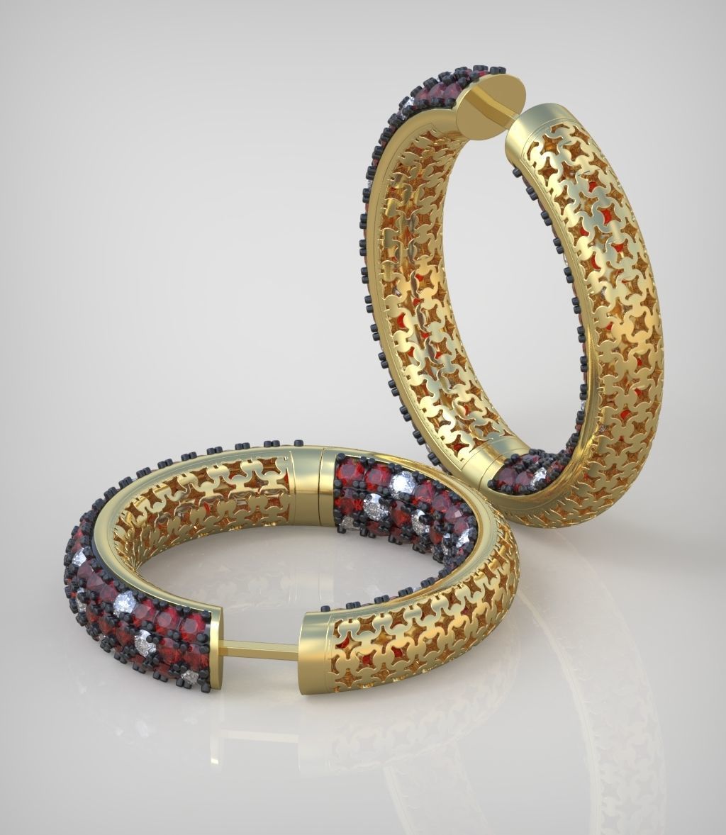 Earring model 0270 3D printable model15 3D print model_7