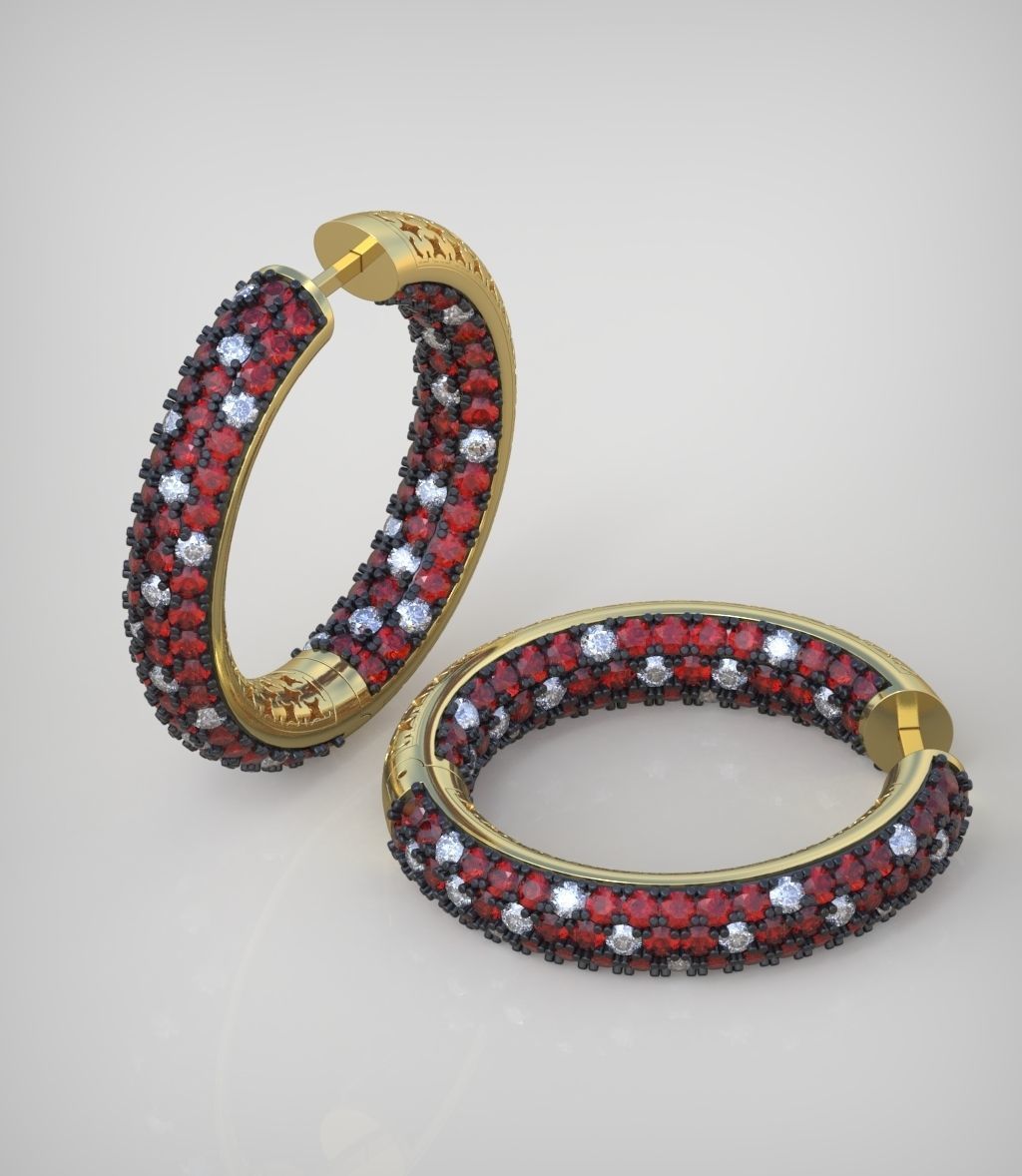 Earring model 0270 3D printable model15 3D print model_2