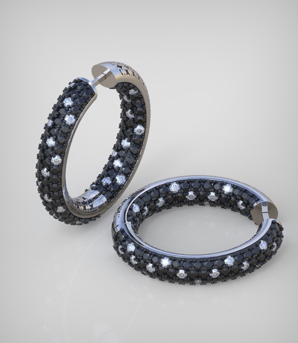 Earring model 0270 3D printable model15 3D print model_1