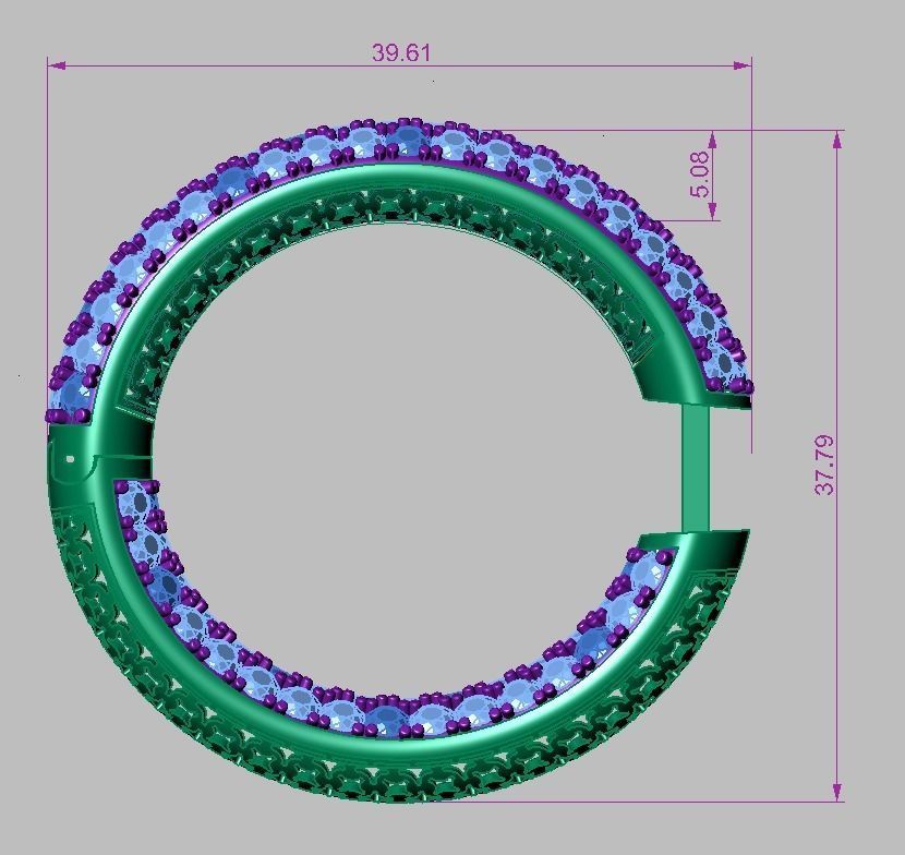 Earring model 0270 3D printable model15 3D print model_14