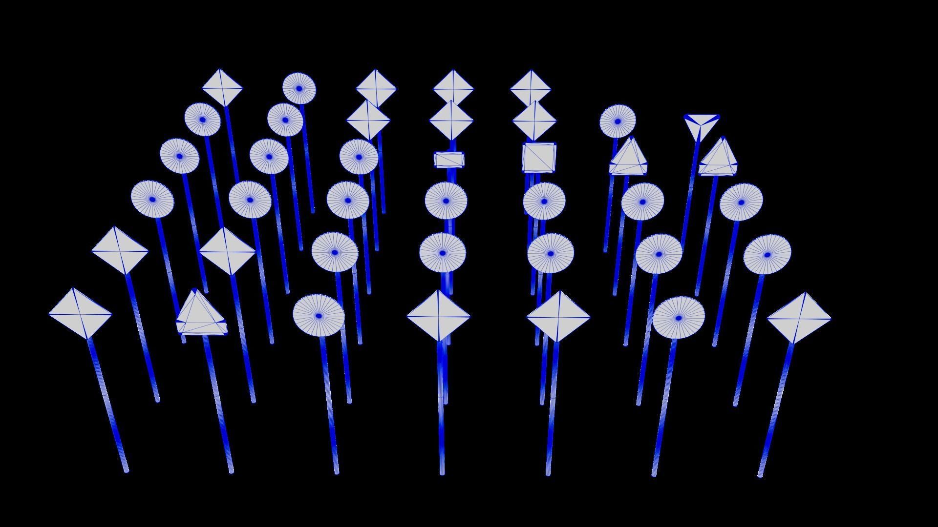 japanese road signs Pack Low-poly 3D model_7