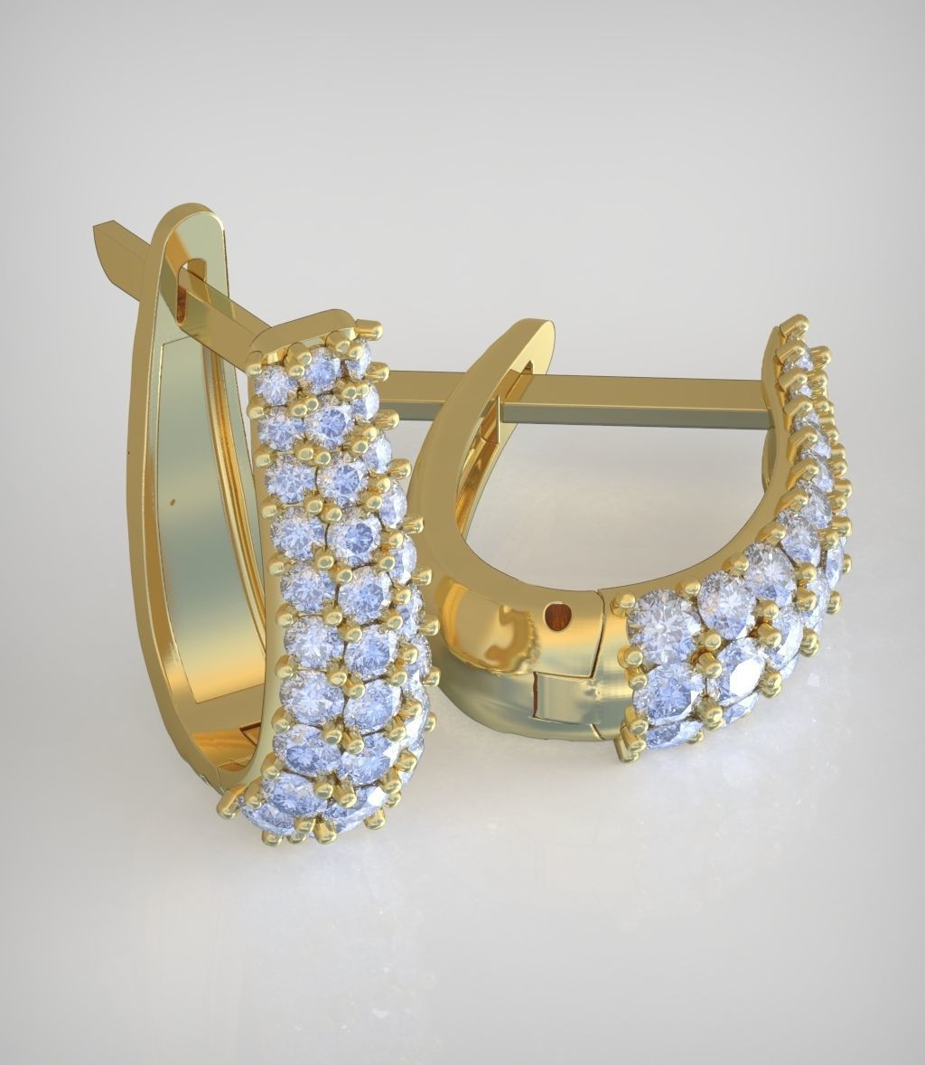 Earring model 0271 3D printable model 3D print model_11