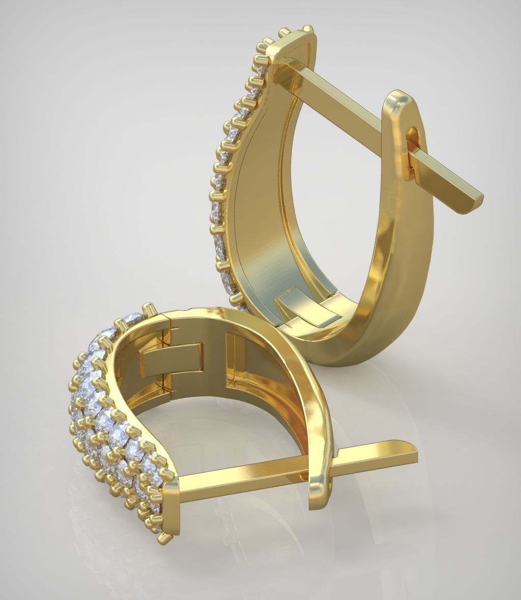 Earring model 0271 3D printable model 3D print model_4