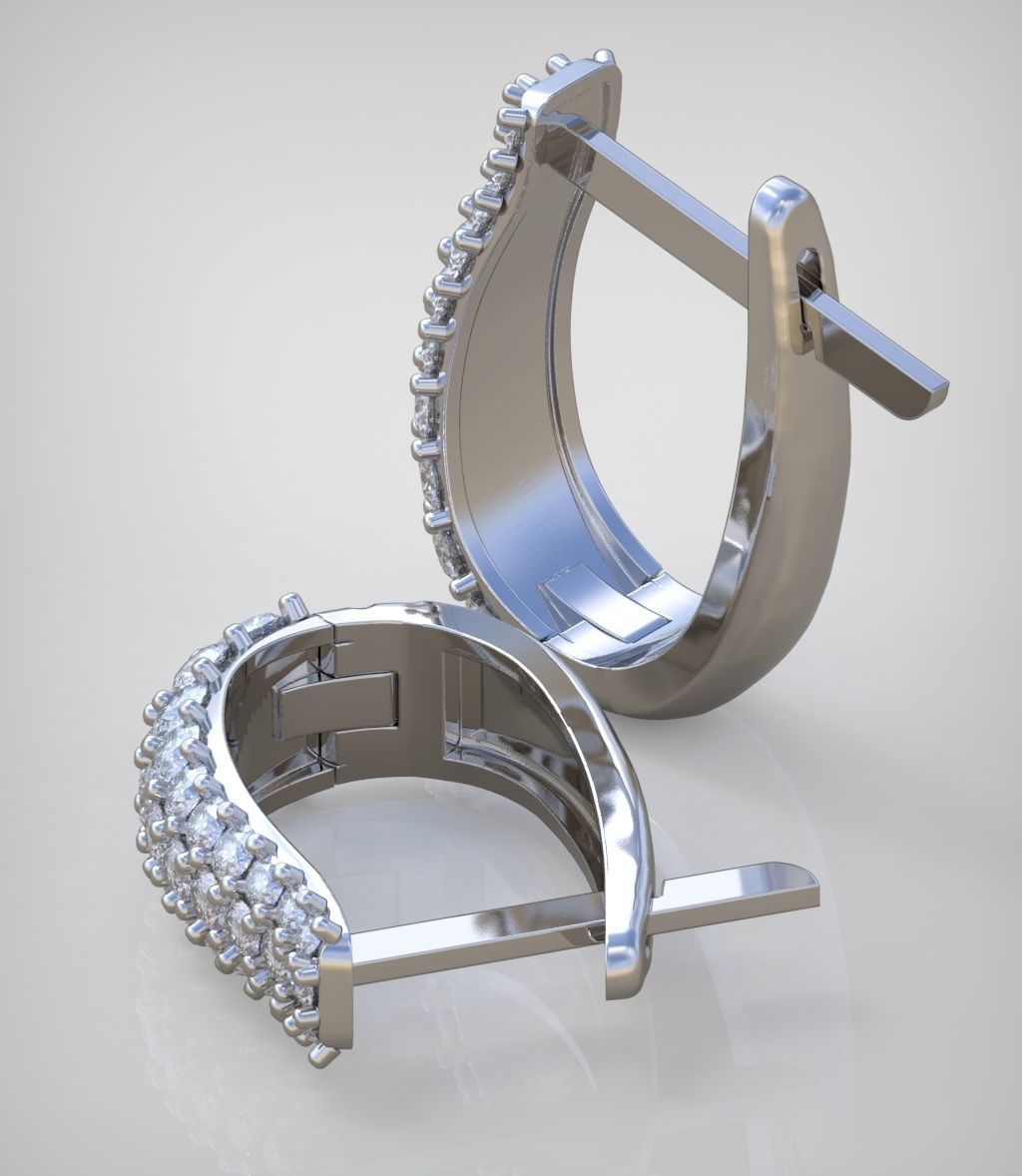 Earring model 0271 3D printable model 3D print model_5