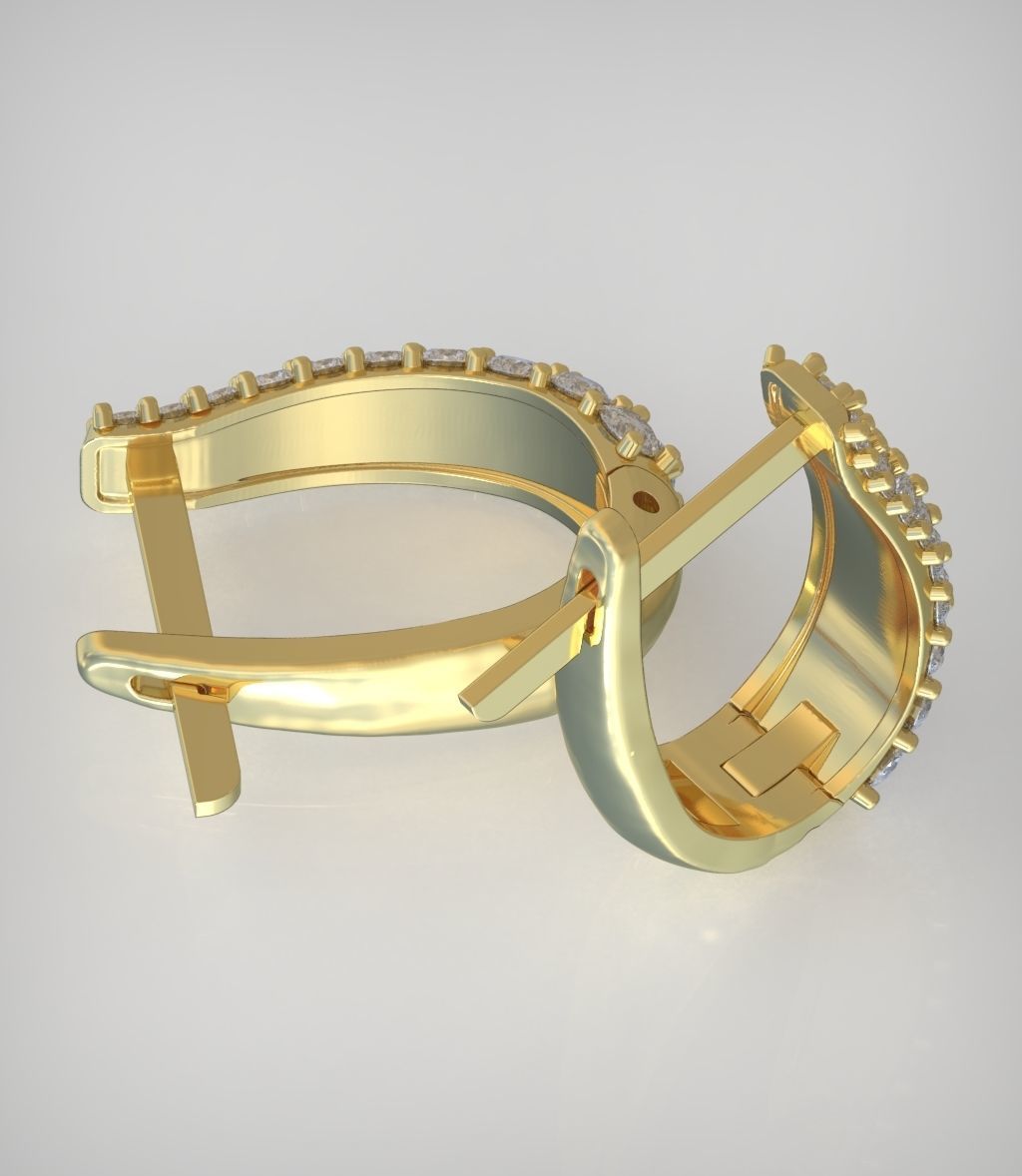 Earring model 0271 3D printable model 3D print model_8