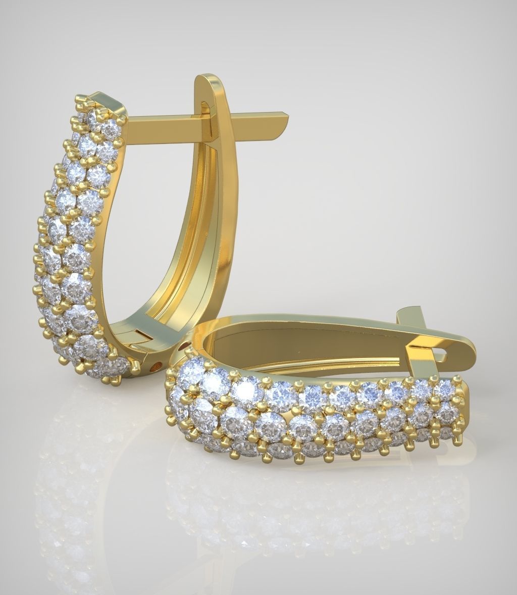 Earring model 0271 3D printable model 3D print model_15