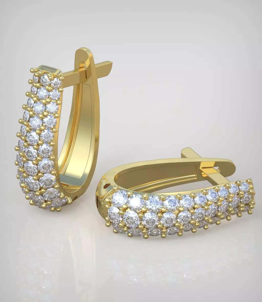 Earring model 0271 3D printable model 3D print model_0