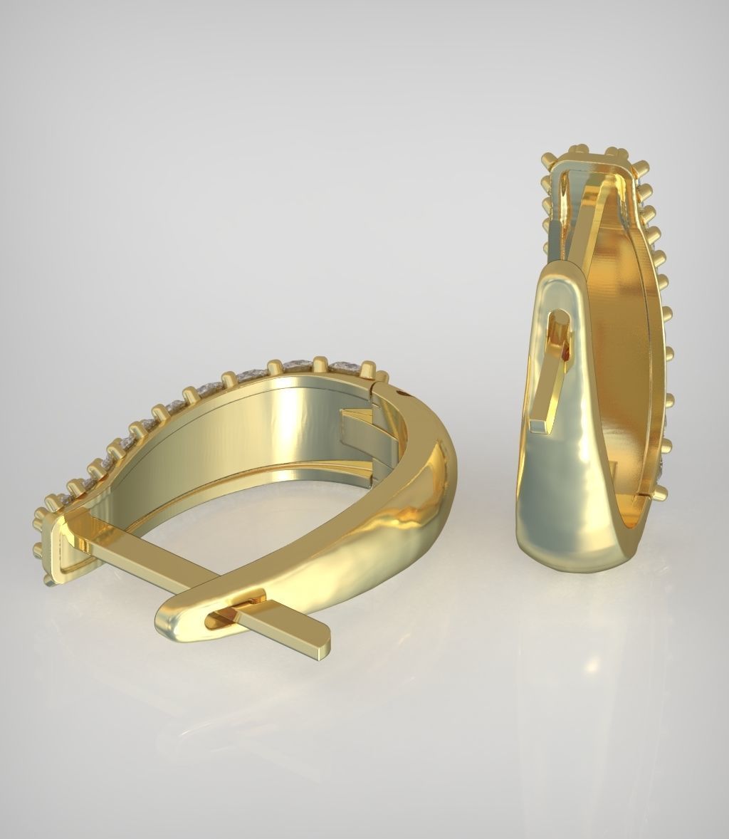 Earring model 0271 3D printable model 3D print model_7