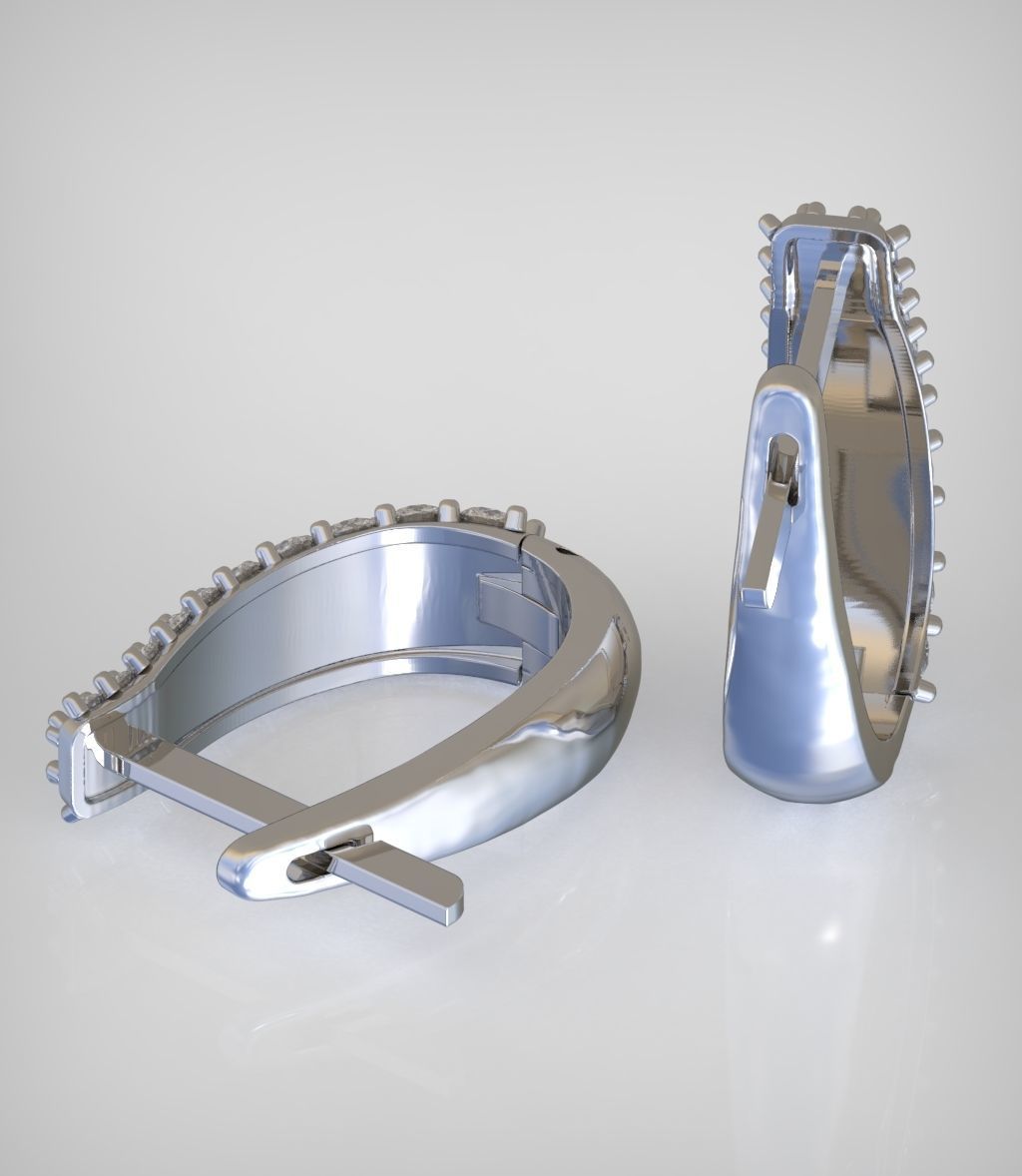 Earring model 0271 3D printable model 3D print model_6