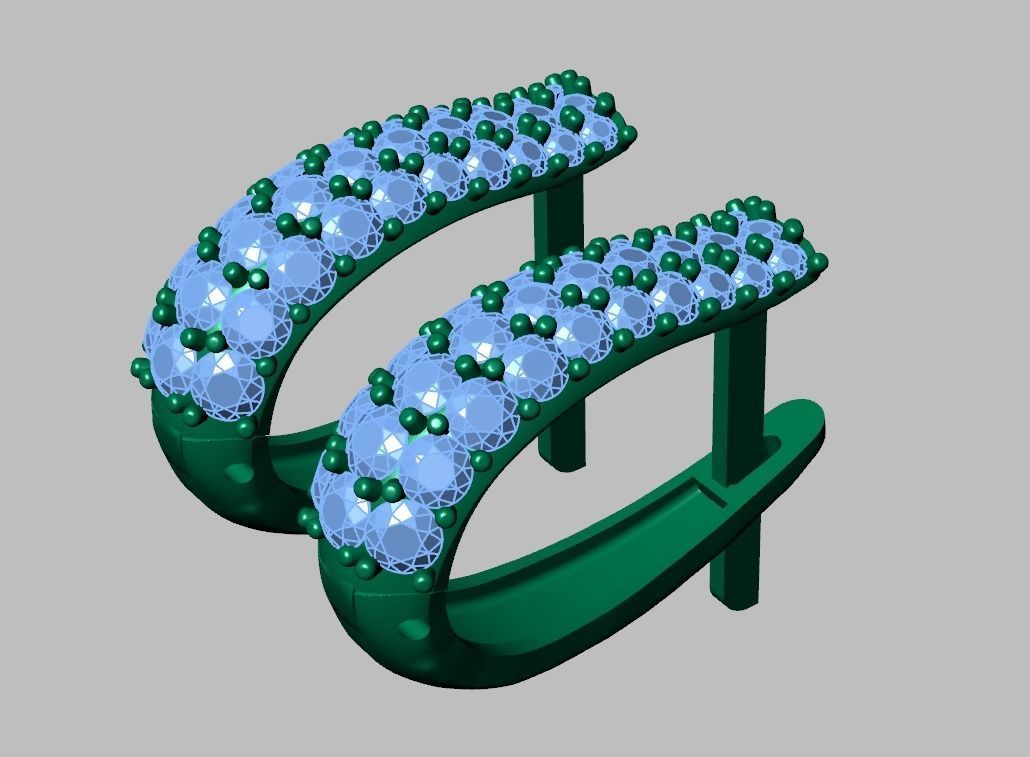 Earring model 0271 3D printable model 3D print model_20