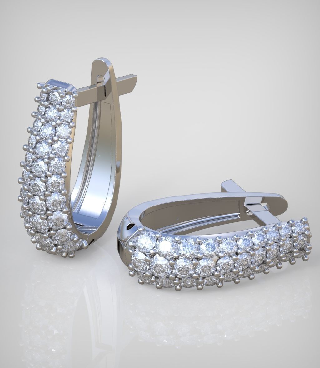 Earring model 0271 3D printable model 3D print model_1