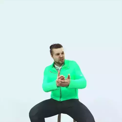 Keen 09L Explaining Casual Sitting Man