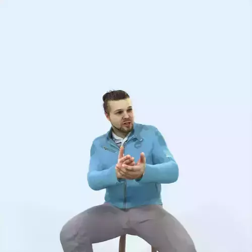 Keen 09K Explaining Casual Sitting Man