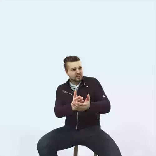 Keen 09J Explaining Casual Sitting Man