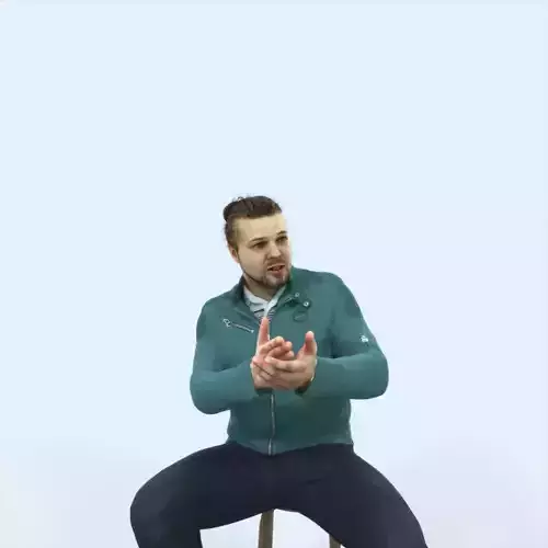 Keen 09I Explaining Casual Sitting Man