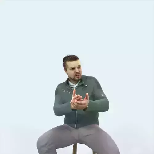 Keen 09F Explaining Casual Sitting Man