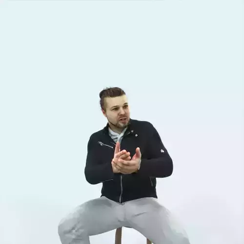 Keen 09C Explaining Casual Sitting Man