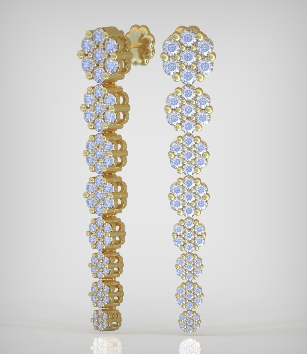 Earring model 0272 3D printable model 3D print model_2