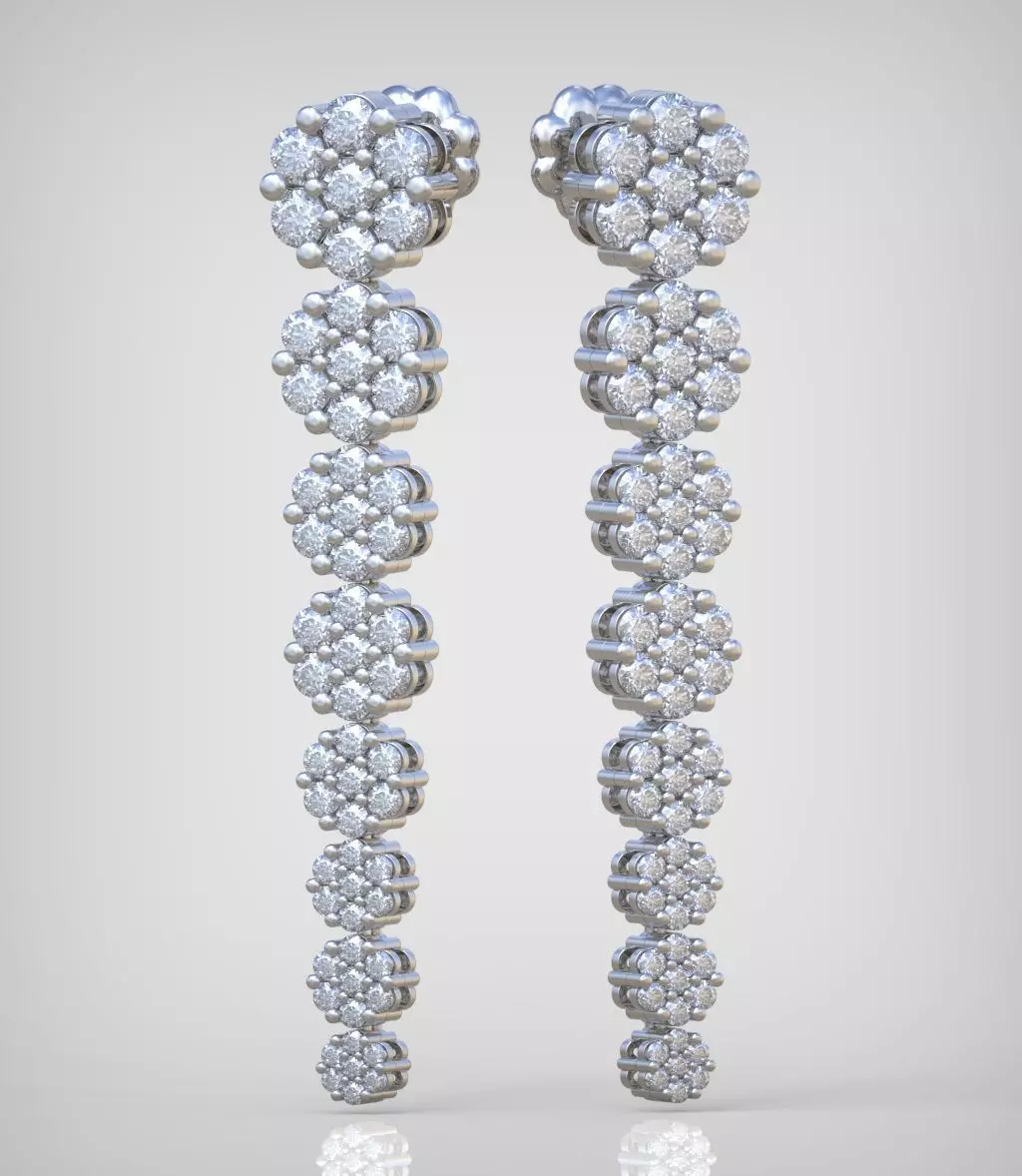 Earring model 0272 3D printable model 3D print model_0