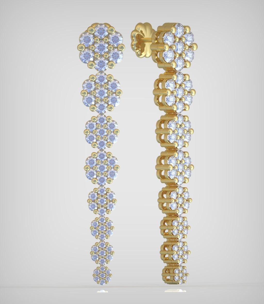 Earring model 0272 3D printable model 3D print model_4