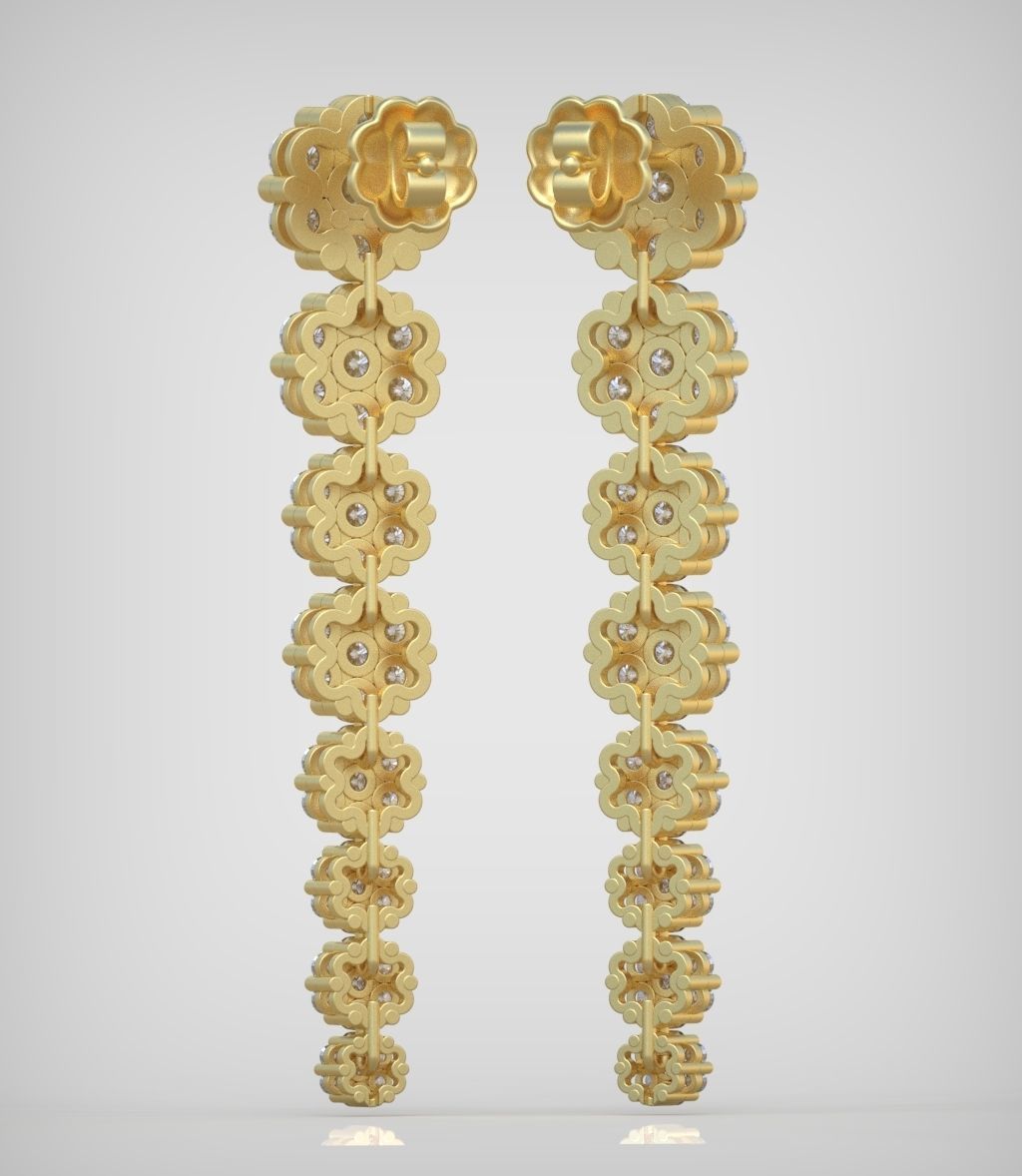 Earring model 0272 3D printable model 3D print model_9