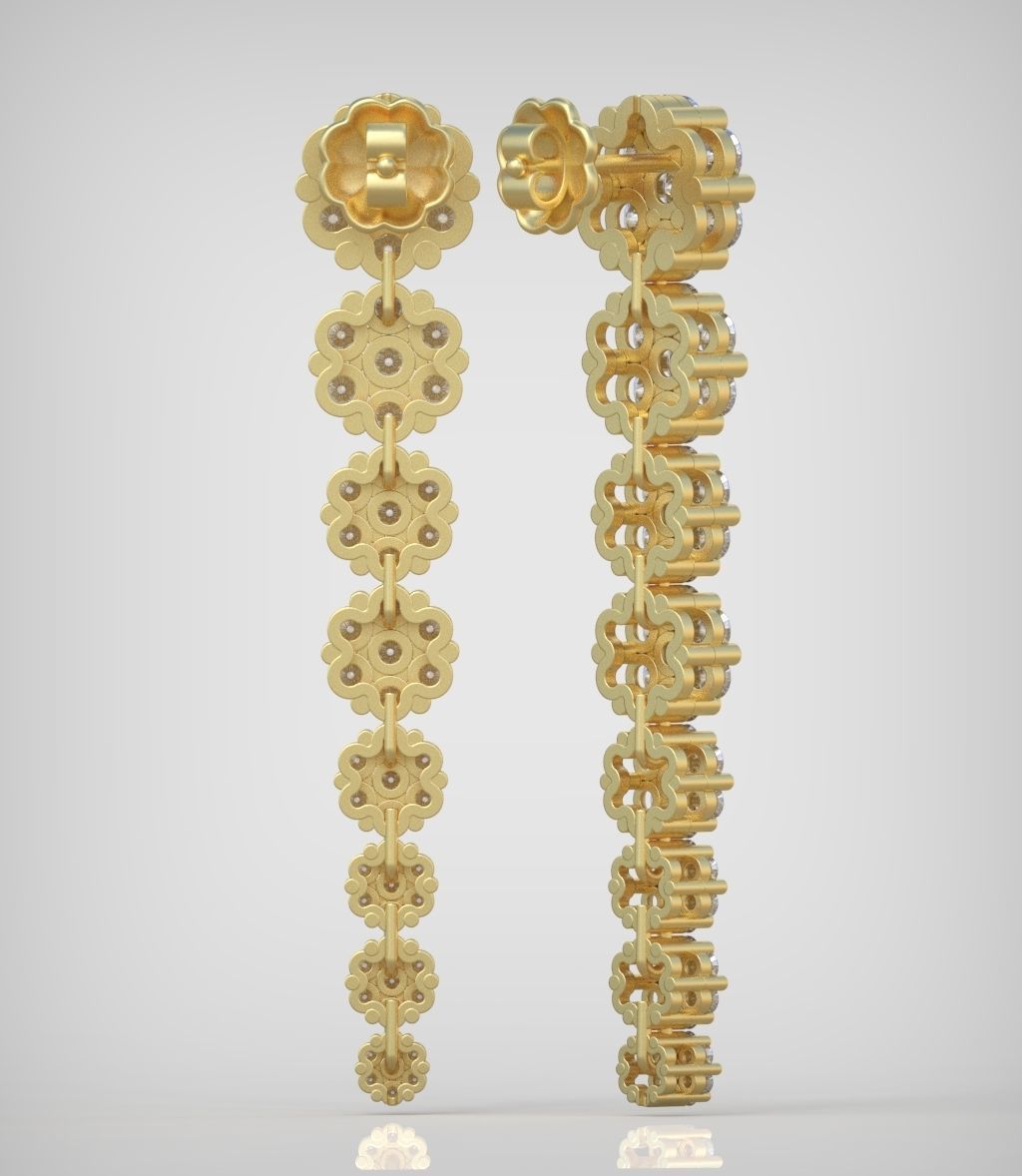 Earring model 0272 3D printable model 3D print model_10