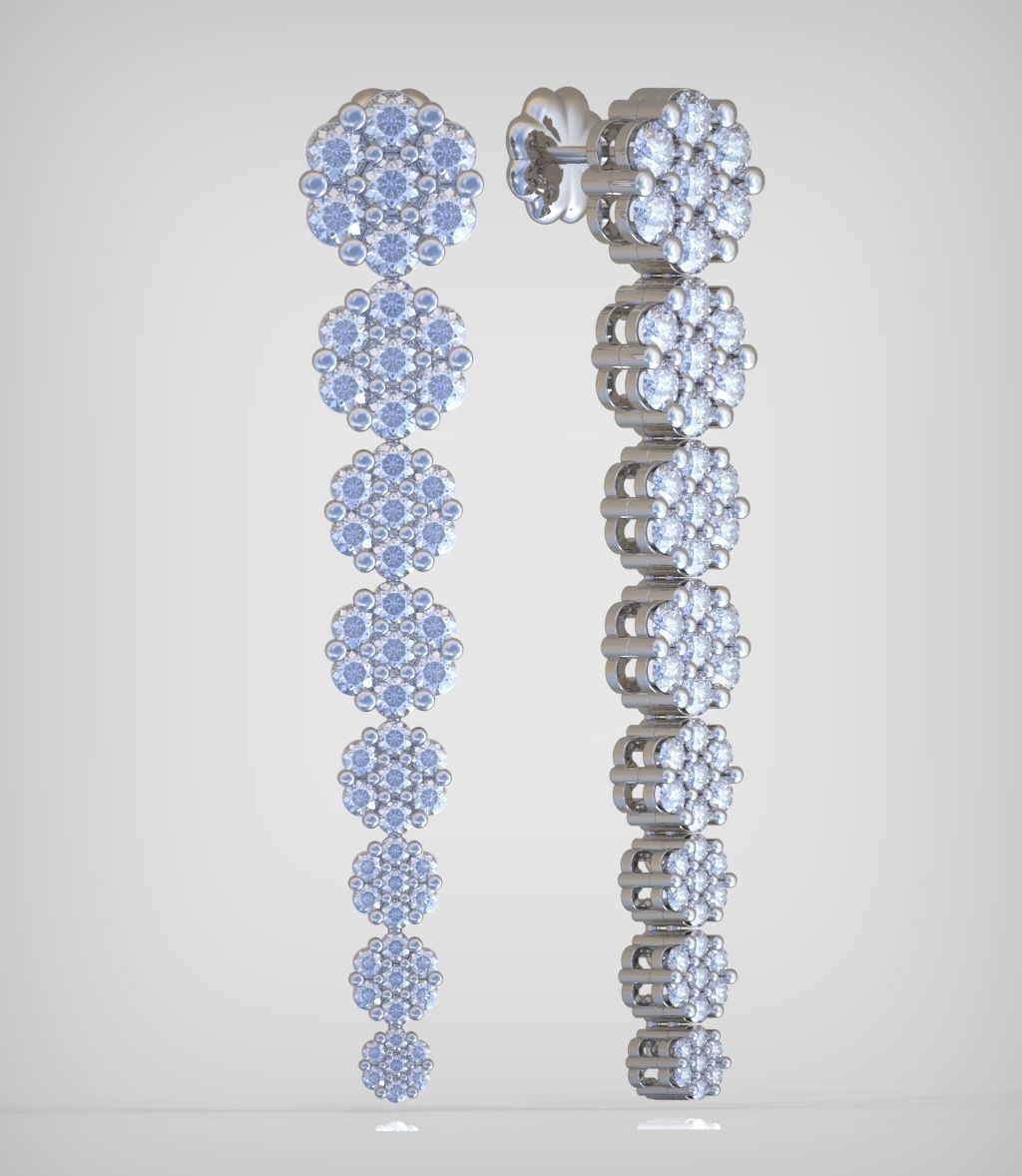 Earring model 0272 3D printable model 3D print model_5