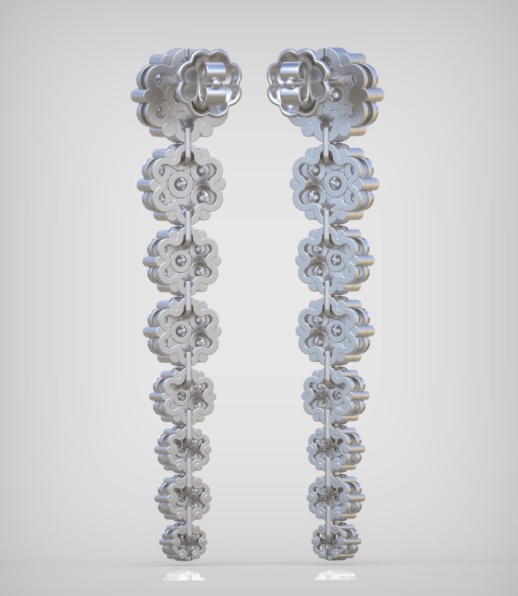 Earring model 0272 3D printable model 3D print model_8