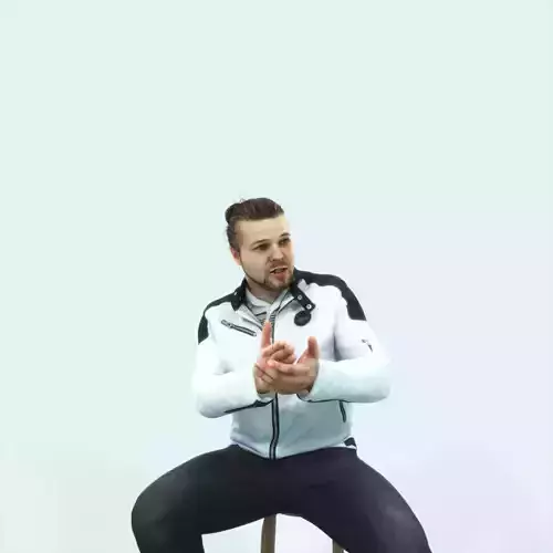 Keen 09A Explaining Casual Sitting Man