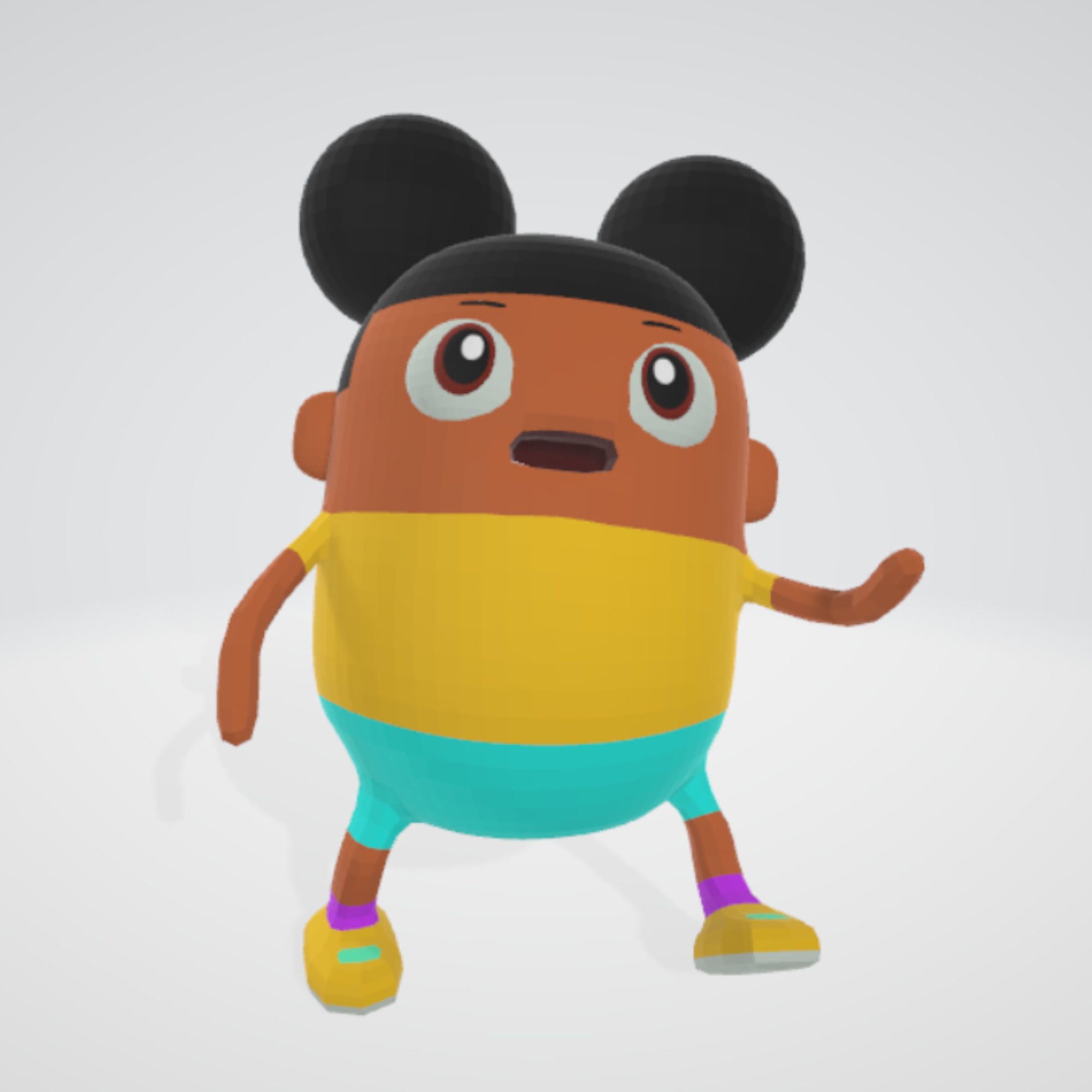 Amanda the Adventurer RIGGED Low-poly 3D model_3