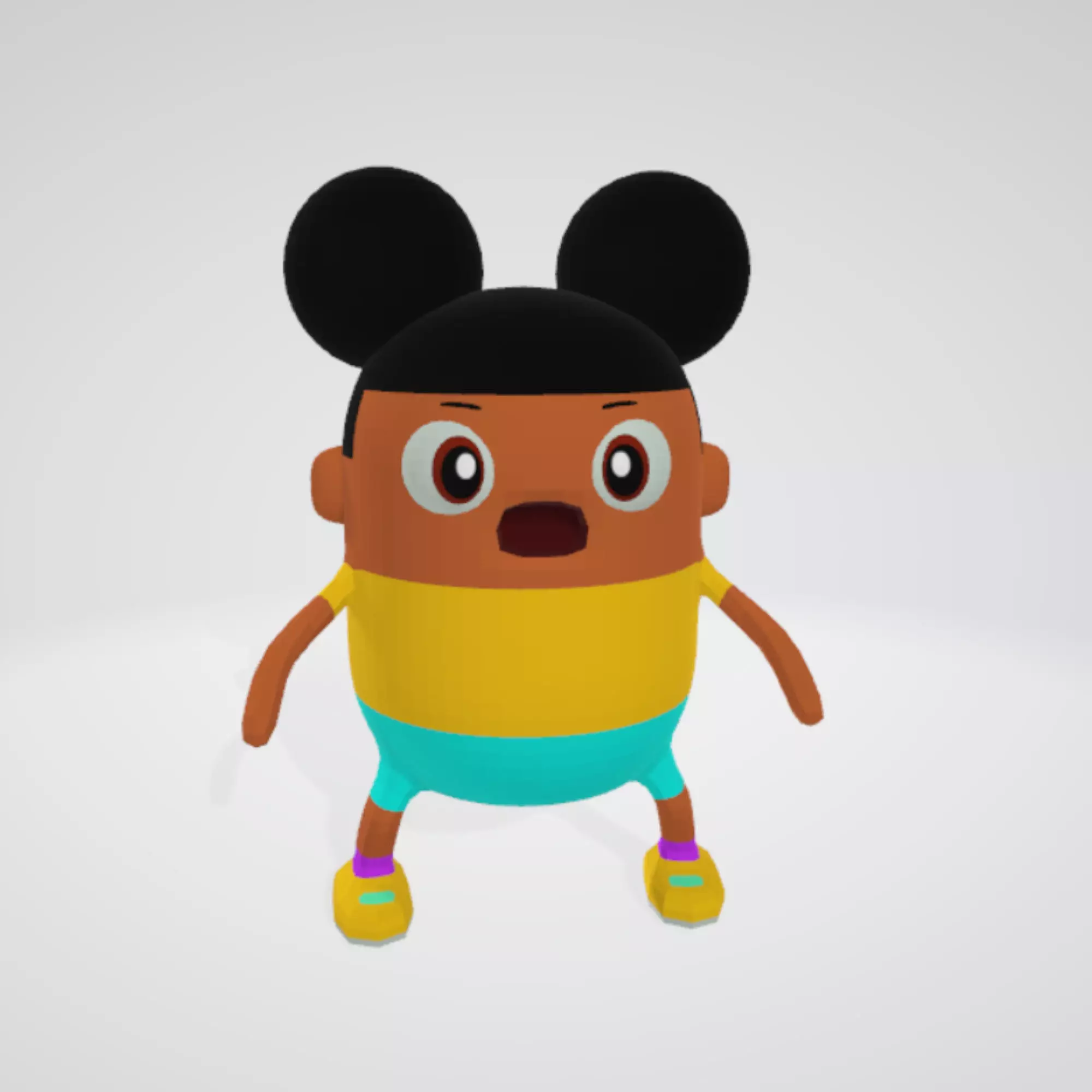 Amanda the Adventurer RIGGED Low-poly 3D model_0