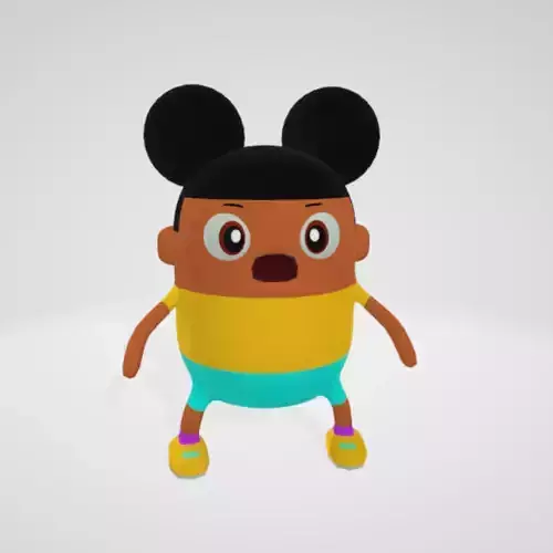 Amanda the Adventurer RIGGED Low-poly 3D model