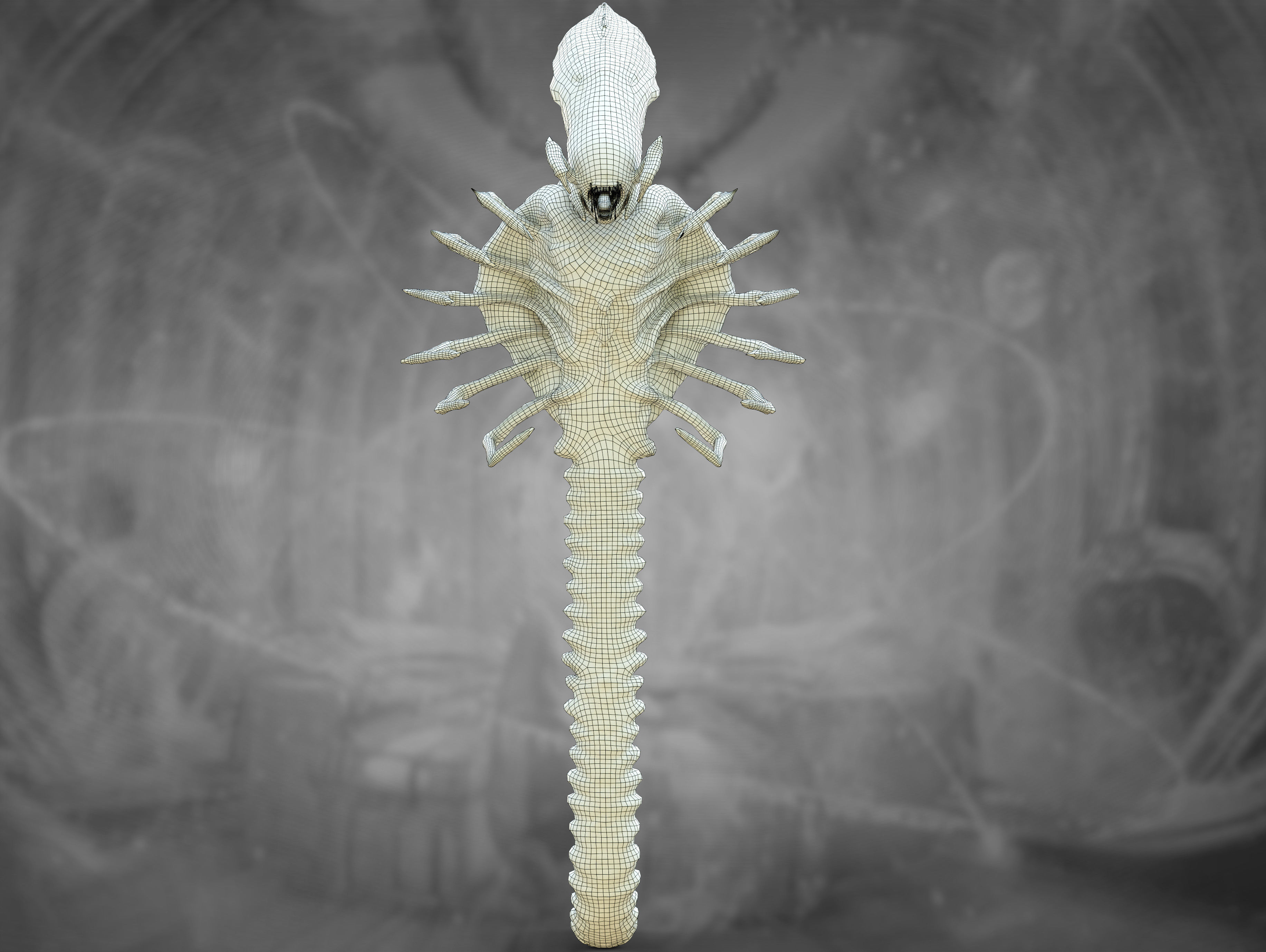 Xenomorph Snake Low-poly 3D model_16