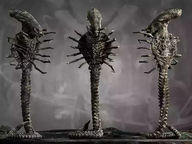 Xenomorph Snake Low-poly 3D model