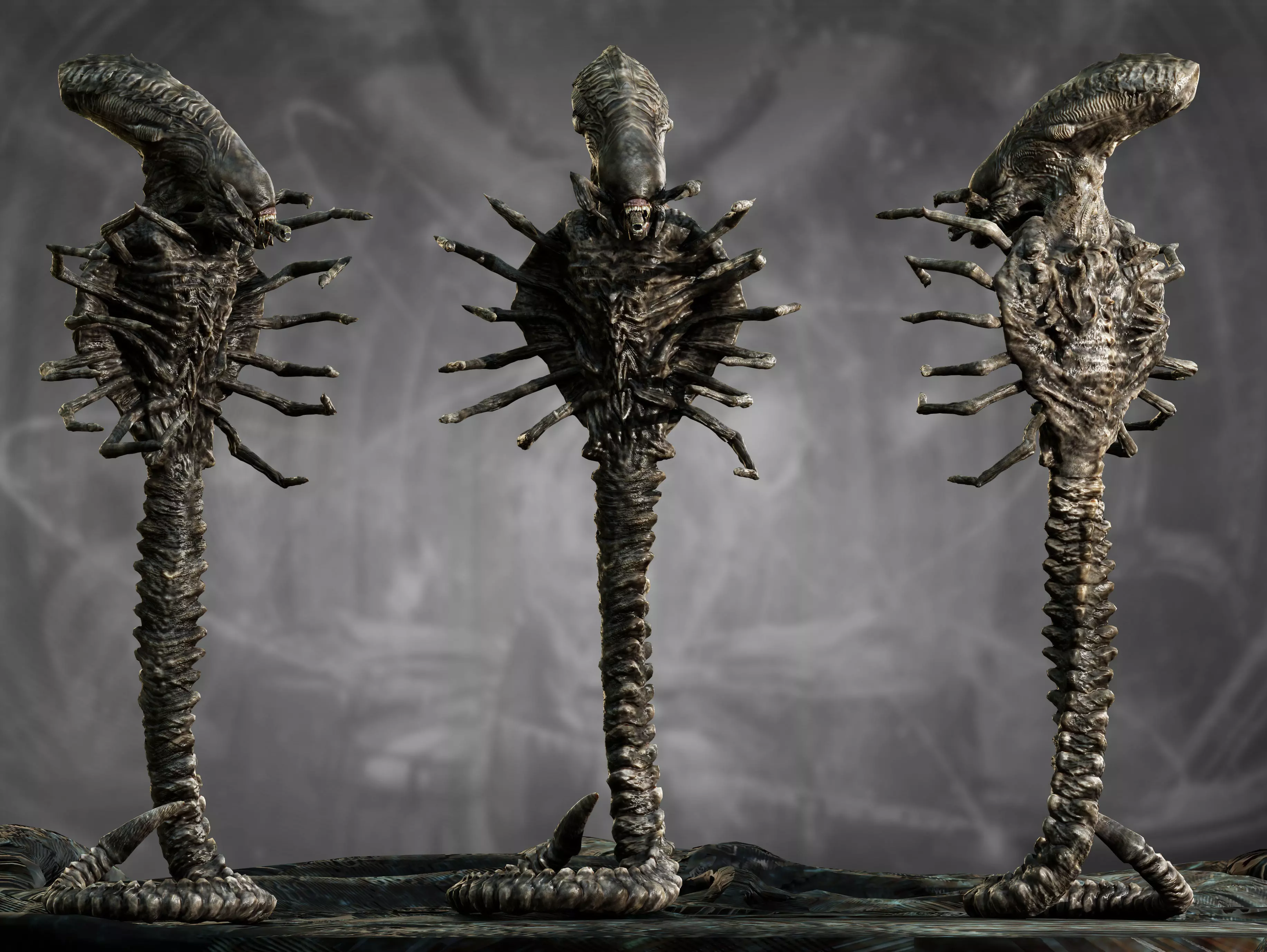 Xenomorph Snake Low-poly 3D model_0
