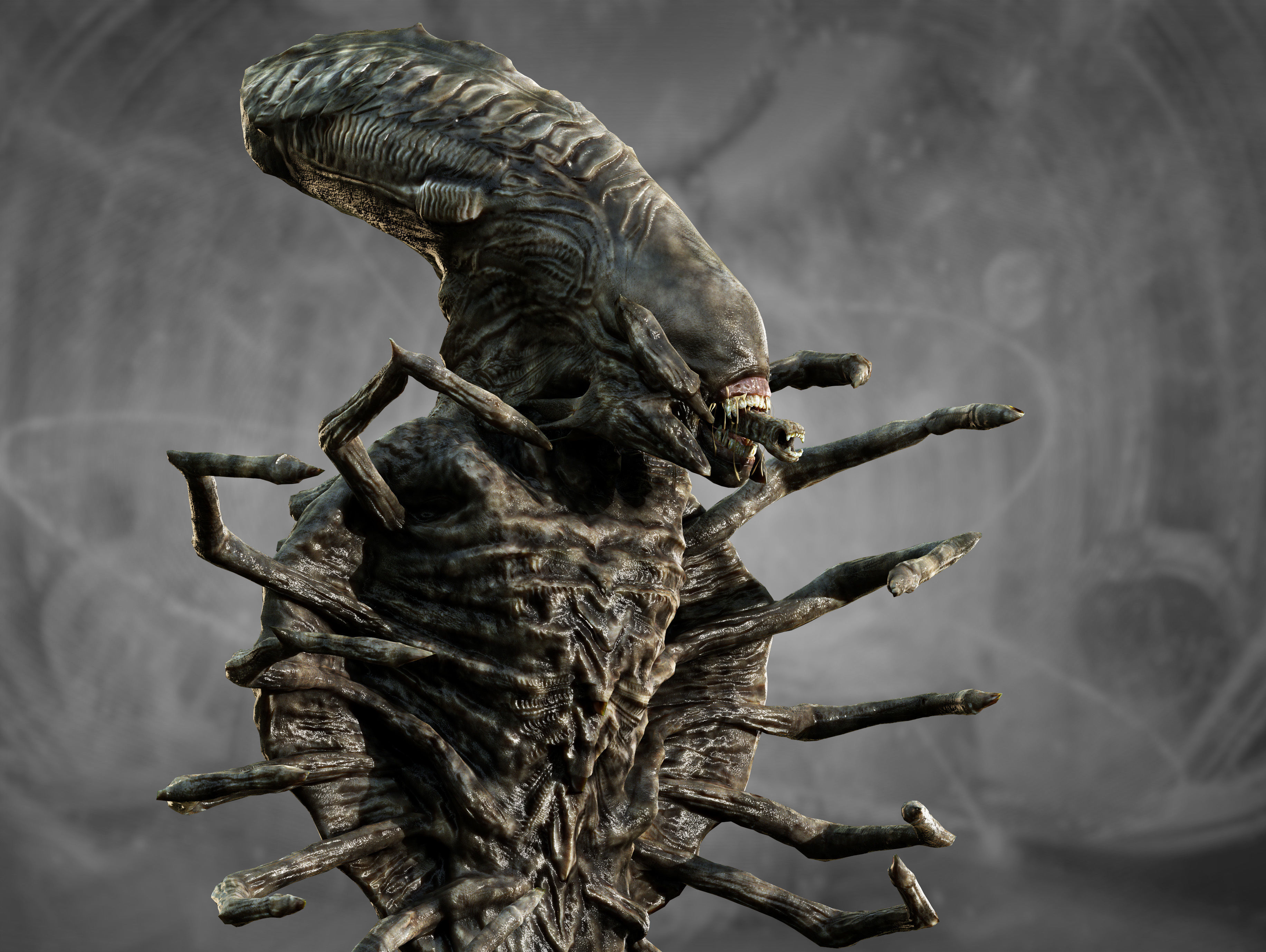 Xenomorph Snake Low-poly 3D model_10