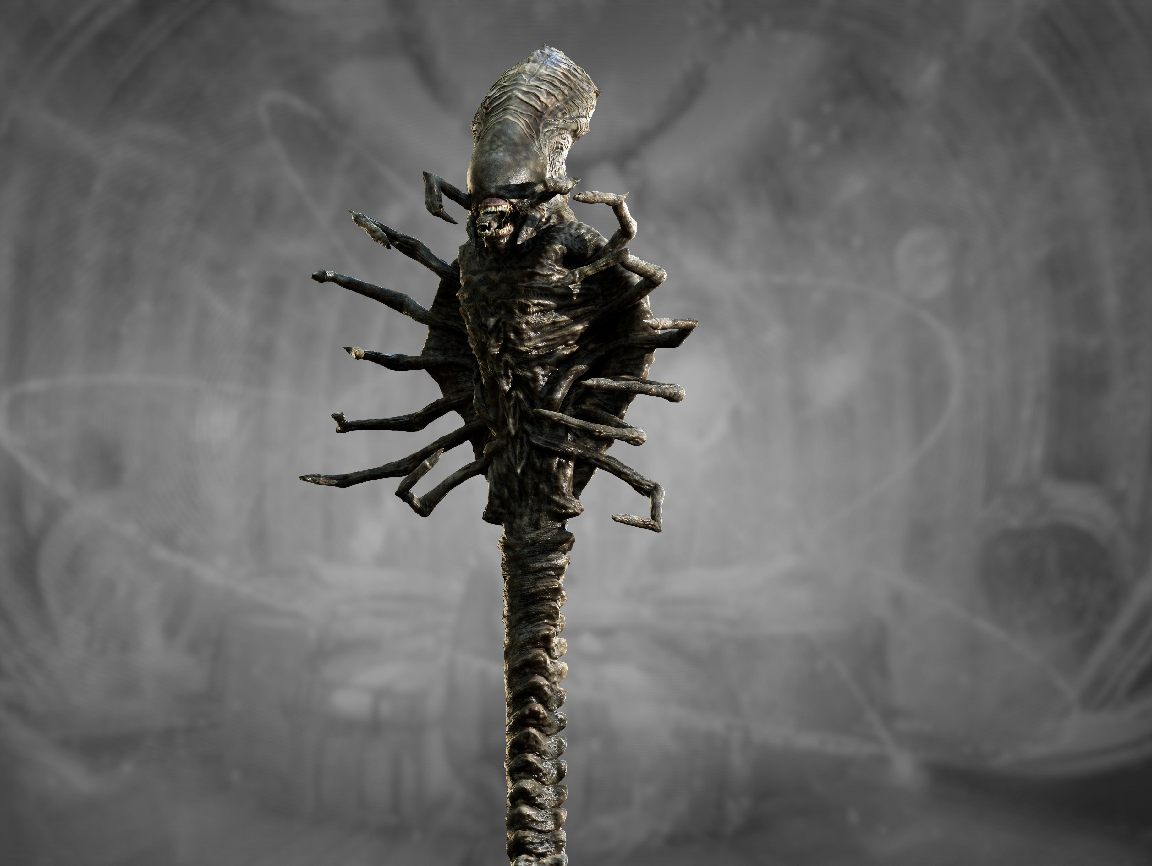 Xenomorph Snake Low-poly 3D model_5