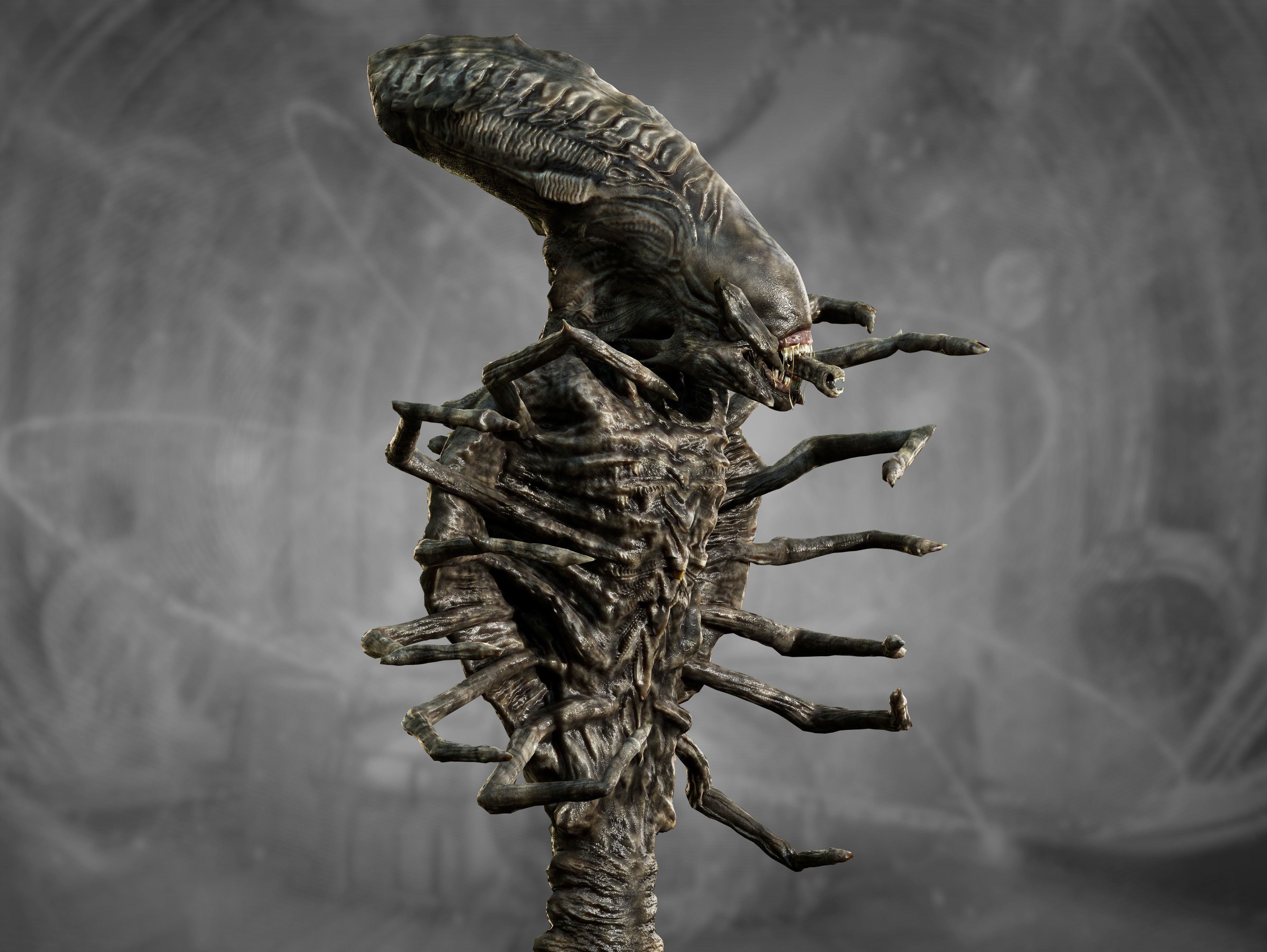Xenomorph Snake Low-poly 3D model_7
