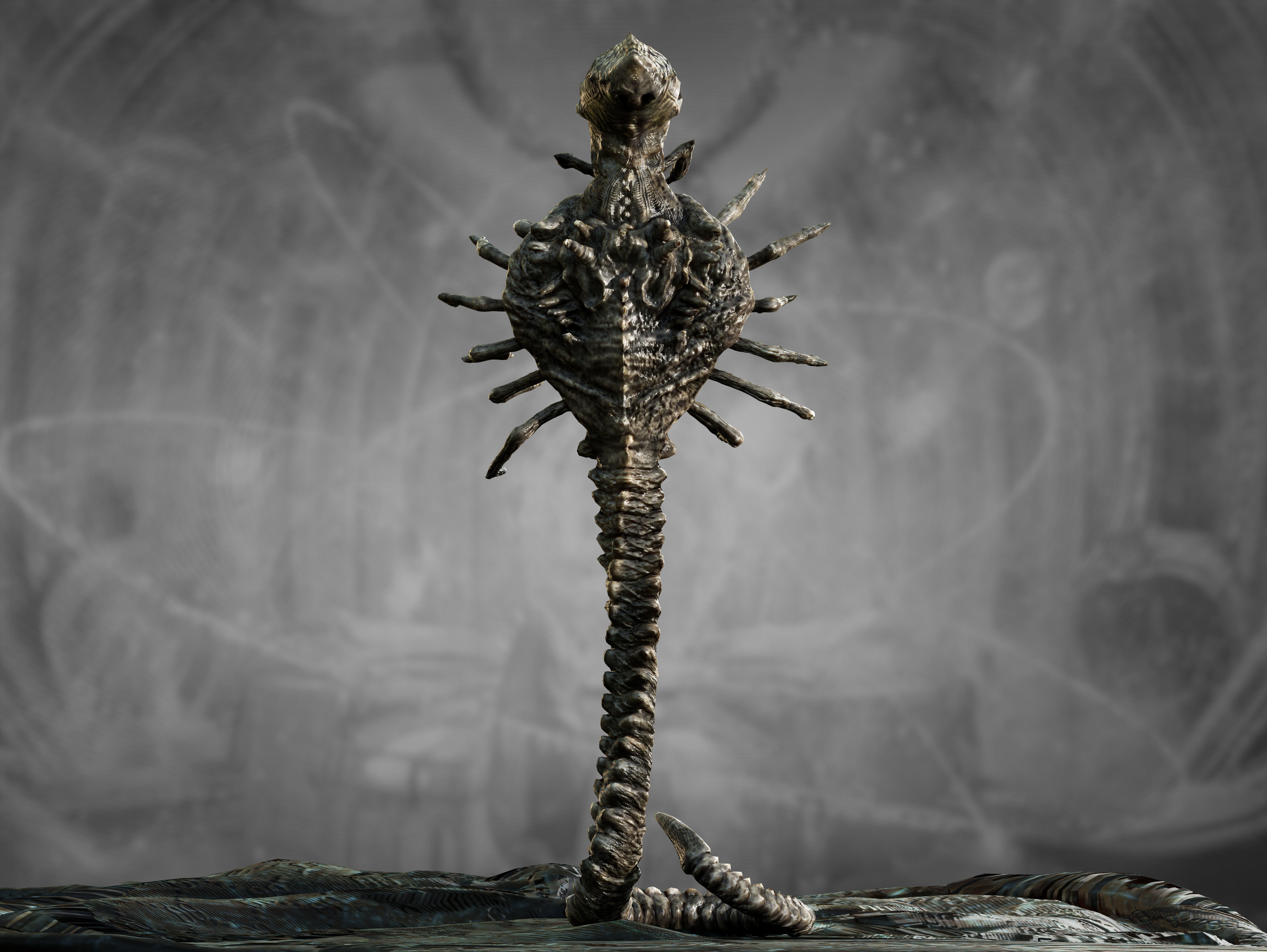 Xenomorph Snake Low-poly 3D model_14