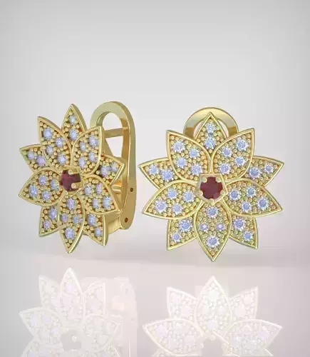 Earring model 0344 3D printable model15