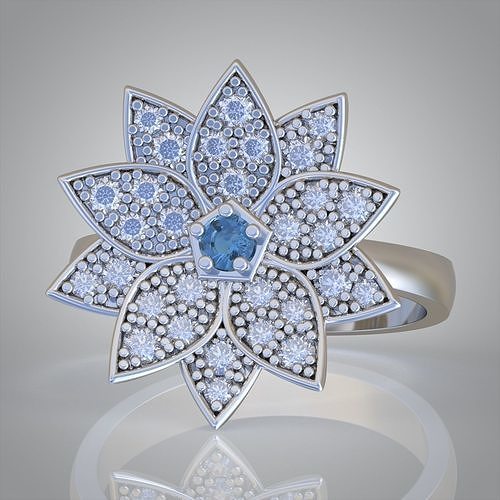Diamond ring 0583 3D printable model 11 3D print model