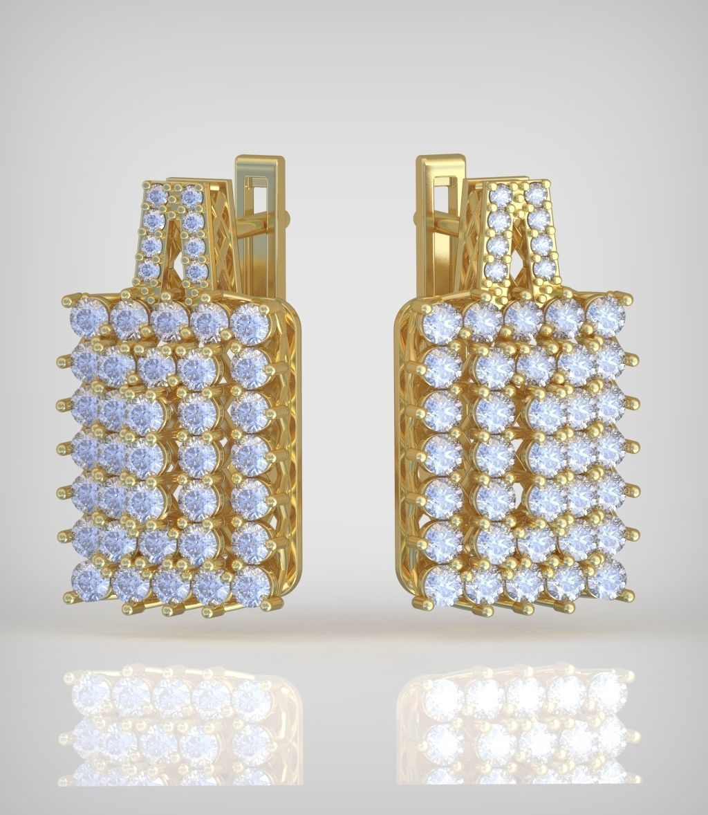 Earring model 0345 3D printable model 3D print model_3