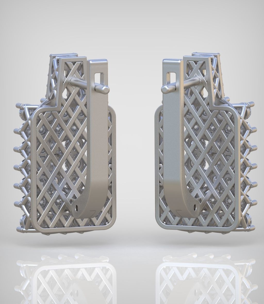 Earring model 0345 3D printable model 3D print model_6