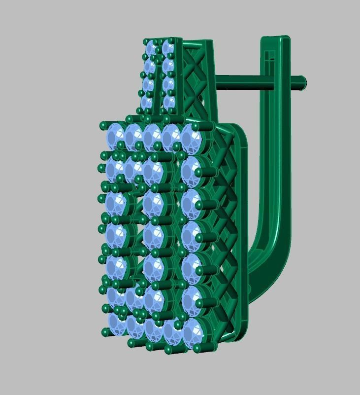 Earring model 0345 3D printable model 3D print model_9